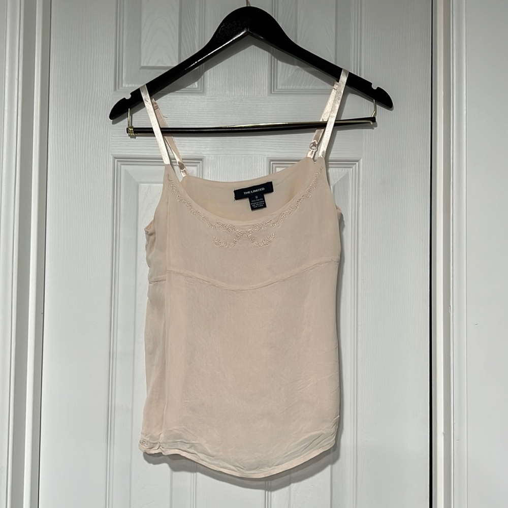 The Limited | Vintage / Y2K Blush Tank Top with Adjustable Straps - Women's S